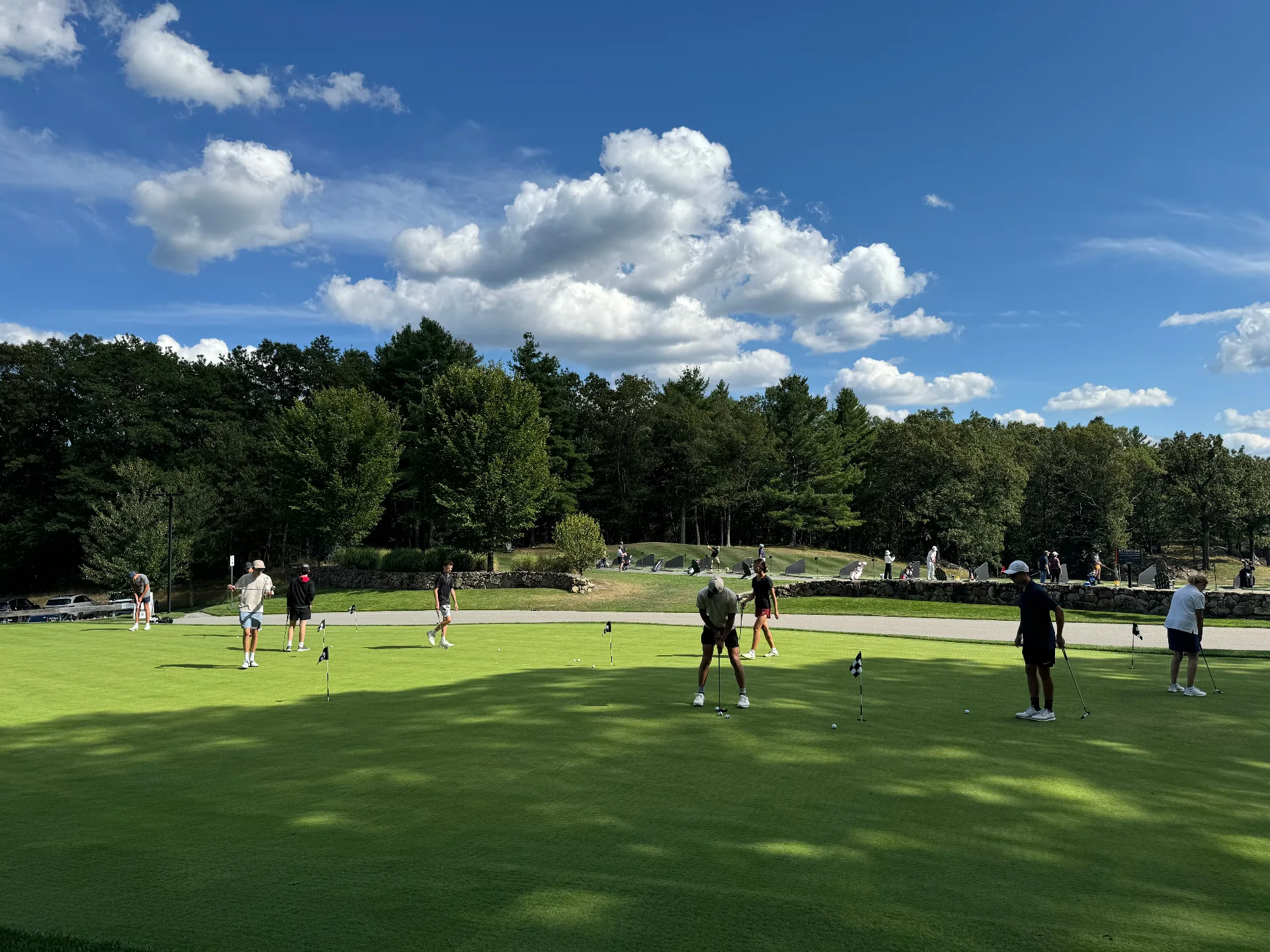 Practice putting green at KOHR Golf in Natick, MA